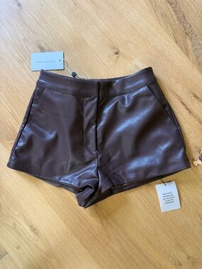 Lovers + Friends Leather Mini Short